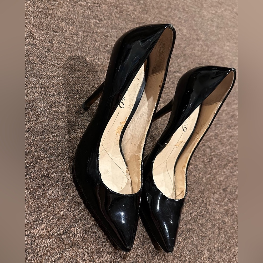 Women's Patent Leather high heel shoe stiletto sz 8 boutique 9